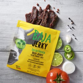 Baja Beef Jerky | Keto Friendly, Gluten Free, Low Calorie Craft Jerky | 25g Protein, 100% All-Natural Beef, No Nitrates | 3 pack 2.5 Oz Bags