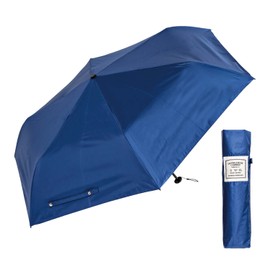 Waterfront CSFA-3F53-UH-NV Folding Umbrella, Parasol, Rain Umbrella, Ultra Light Carbon (Medium Surface Color Coating), Navy, 20.9 inches (53 cm), Lightweight, UV Protection, 99.9%