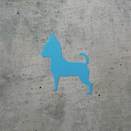 Transparent Decal Stickers of Chihuahua 2 (Azure Blue) Premium Waterproof Vinyl Decal Stickers for Laptop Phone Accessory Helmet Car Window Mug Tuber Cup Door Wall Decoration ANDSKUS014774BE080322