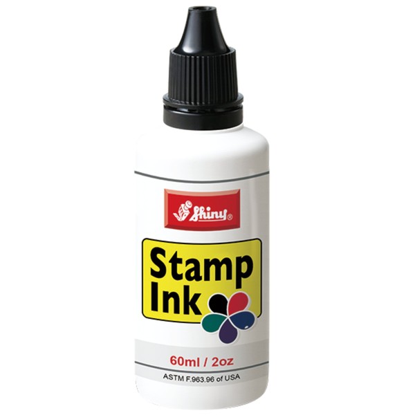 Shiny SHI-40600 Self-Inking Stamp Refill Ink by 2oz, Black Ink
