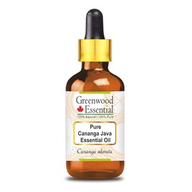 Greenwood Essential Pure Cananga Java Essential Oil (Cananga odorata) with Glass Dropper Steam Distilled 50ml (1.69 oz)