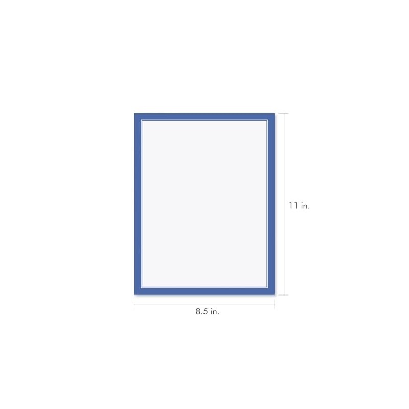 Paperdirect Simply Blue Fundamental Invite Special Event Celebration Stationery, Border
