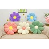 FSRONGXI 2 x Flower Cushions, Daisy Flower Cushion Green Floor