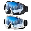 ZANZER Adult Ski Goggles, 2-Pack Snowboard Goggles for Youth, Teens,