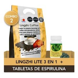 Combo Dxn | Café Lingzhi 3en1 Lite Reishi + Spirulina Tablet