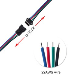 BTF-LIGHTING BTF-LIGHTING WS2813 WS2815 10 Paare 4PIN SM JST 15cm Kabel Buchsen/Stecker fr RGB 5050 3528 WS2801 LED-Streifen