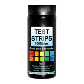 100pcs PH Test Strip 7 in 1 Pool Water Test Strips PH Alkalinity Hardness Bromine Chlorine Test Paper