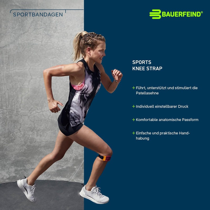 Bauerfeind Patellabandage "Knee Strap", Knie Sportgurt Unisex, Druckentlastung