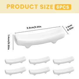 6 Pcs Chopstick Holder, White Ceramic Chopstick Rest, Porcelain Chinese Chopsticks Holder for Chinese Food, Home, Hotel, Resta Countertop Ornaments