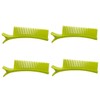 Mikinona 4pcs Small Green Multi-function Hairdressing Clips Salon Cutting Dyeing