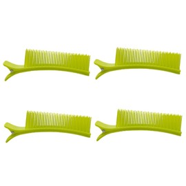 Mikinona 4pcs Small Green Multi-function Hairdressing Clips Salon Cutting Dyeing Styling Tools Portable Lightweight Hair Layering Clips for Home