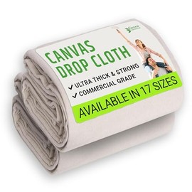 Green LifeSTYLE - Paños de lona multiusos para pintura, cubierta de piso, protección resistente para muebles y superficies, lona de lona reutilizable 