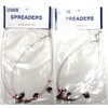 Catchmore Horizontal Spreaders; Nickel Blades, Cerise Beads; 2 Packs (2