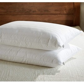 downluxe Goose Feather Down Pillow - Set of 2 Bed Pillows for Sleeping with Premium 100% Cotton Shell, King