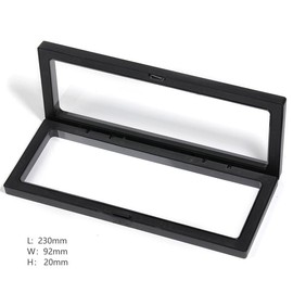 【P117】Transparent jewelry box pe film suspended gift packaging storage box wearable ring bracelet necklace display box Organiser:_Black 10PC ZP001019