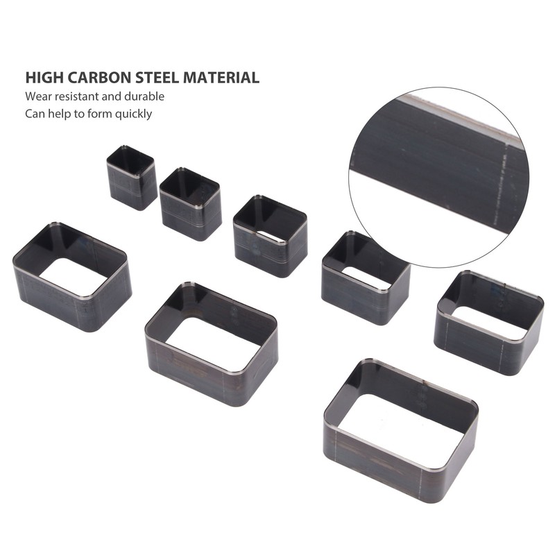 8pcs Leather Punch Cutter Mold High Carbon Steel Hollow Punch