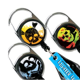 Premium Lighter Leash Retractable Lighter Holder -Skull Series - Standard Size