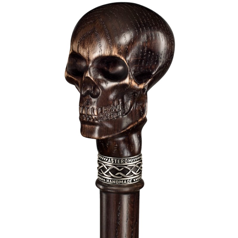 Asterom Skull Cane - Handmade - Skull Walking Stick |