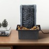 Tabletop Fountain Indoor Waterfall Rock Fountain LED-Lights Water Feature Waterfall