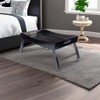 Ergode Elegant Wood Bed Tray - Foldable Legs, Dark Espresso
