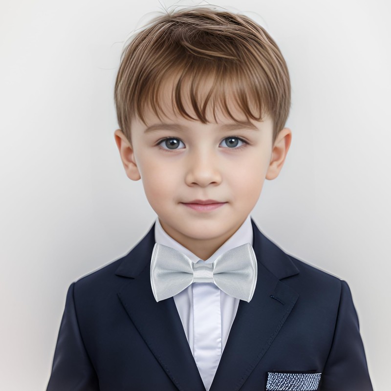 Bskifnn Kids Bow Tie Classic Solid Color Satin Bow Tie