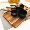 Uniturcky Measuring Cups and Spoons Set of 8, Matte Black