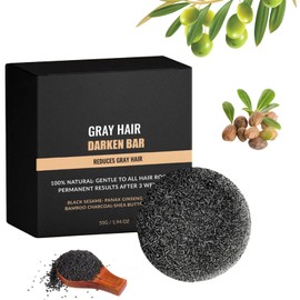 Solid Shampoo Bar, Blackout Shampoo Bar, Black Soap Bar Shampoo, Nourishing Growth Shampoo, Hair Darkening Shampoo Bar, Grey Hair Shampoo for Grey White Hair, Beard Soap