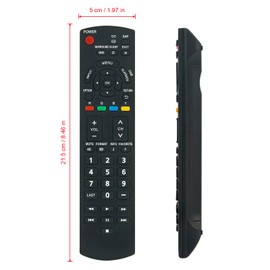 N2QAYB000806 Replacement Remote Control Work for Panasonic Smart TV TC-P42X5 TC-P42X52 TC-P50U50 TC-P50U502 TC-P50U50T TC-P50U50T2 TC-P50X5 TC-P50X52 TC-P60U52 TC-P60U5 0 TC-P6 0U502