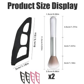 Lidschatten Schablone,4 Stück Silikon Eyeliner Schablonen,Lidschatten-Führungs Werkzeug,Augen-Make-up-Hilfe,Wiederverwendbares Lidschatten Hilfstool,Eyeshadow Tool mit Make-up-Pinsel für Eyeliner