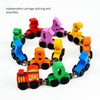 s Wooden Number Train Color Recognition Track Assembly Game 12
