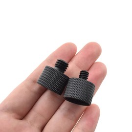 Hao Pro Mic Stand Adapter 5/8 Female to 3/8 Male and5/8 Female to 3/8 Male Grip Tight Prevents Wobbles Consistent Threads Quick Install Aluminium Alloy Tripod Screw Adapters 2 PCS for Video Recording