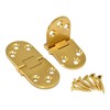 dophee 2Pcs Round Edge 180 Degrees Solid Brass Butler Tray