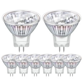 Morotty Morotty 8 Stck Halogen Leuchtmittel MR11 GU4, Halogen Spot 12v GU4 Dimmbar 20w 35mm, Halogen Reflektor Leuchtmittel 20w GU4 12v MR11 Warmwei? 2800K