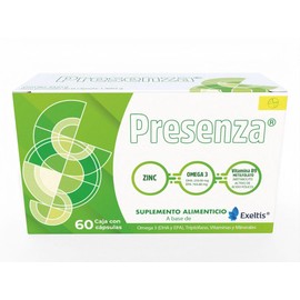 EXELTIS RETHINKING HEALTHCARE Presenza: Triptófano, Omega 3 (EPA 763.88 mg, DHA 250.00 mg), Vitaminas y Minerales