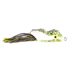 Scum Frog Original Topwater Bass Fishing Hollow Body Frog Lure with Weedless Hooks, Natural Black and Green