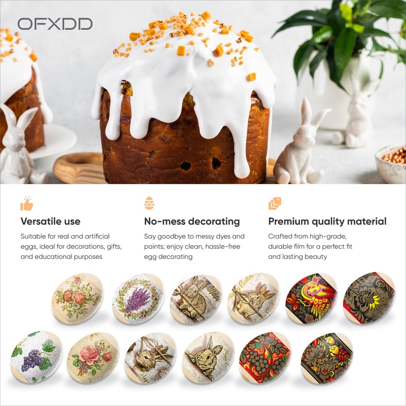 OFXDD Egg Wraps Easter Set 21 Pcs - Orthodox, Slavic,