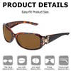 TJUTR Polarized Trendy Jackie O Style Sunglasses Women, Wrap Around