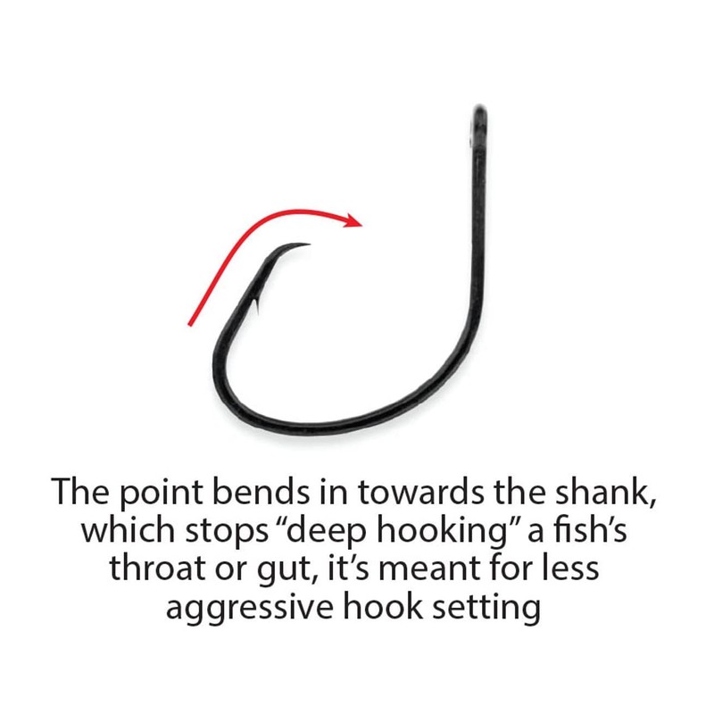 Team Catfish Double Action 5/0 Circle Hooks (4 Pack) Wide