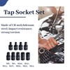 9Pcs Tap Sockets Set 1/2 Inch Drive Square Socket Set