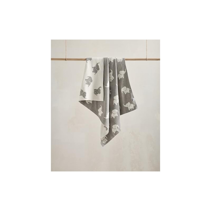 Mamas & Papas Welcome to The World Knitted Blanket, Elephant