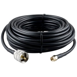 YOTENKO SMA to PL259 Adapter Cable SMA Male to UHF Male PL-259 Coax Jumper Cable 10 Meters/32.8 Feet RG58 Coaxial Cable for Handheld HAM & CB Radio,Antenna Analyzer, Dummy Load, SWR Meter