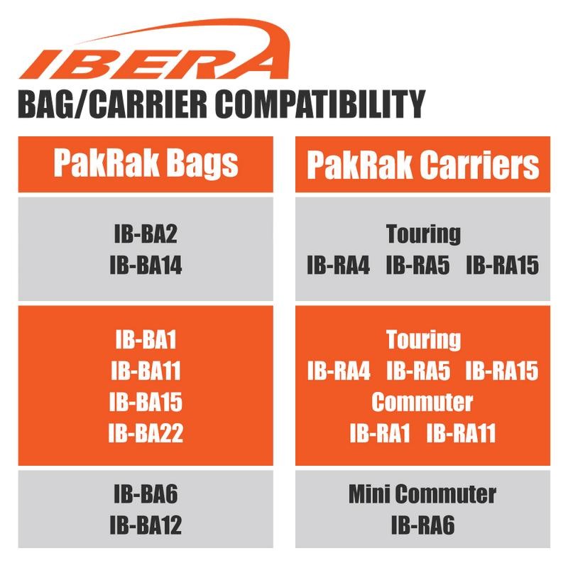 IBERA PakRak All Weather Bike Panniers | IB-BA9