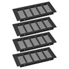 sourcing map 4pcs Rectangle Ventilation Grille Aluminum Alloy Mesh Air