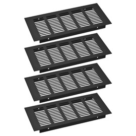 sourcing map 4pcs Rectangle Ventilation Grille Aluminum Alloy Mesh Air Vent Cover, 225x100mm