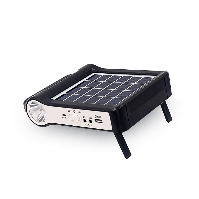 Outdoor Portable lithium battery Battery Solar Flashlight Small System Outdoor