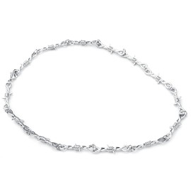 Urban Classics Barbed Wire Necklace Unisex Silver, Metal, No Gemstone