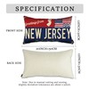 New Jersey Throw Pillow Cover 12x20 Set of 2, New