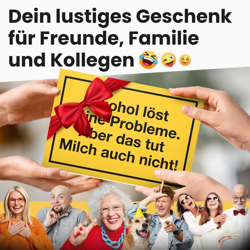 DankeDir! Alcohol Problems Plastic Sign with Saying - Funny Gift