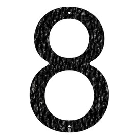 Cobata 12 Inch High House Numbers for Outside/Anti-Fading & Weather Resistant Black Acrylic Building Home Address Numbers/Flush or Floating Mount/Number 8