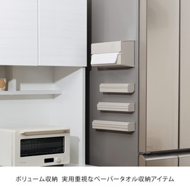 ideaco WALL PT2 Stick on Any Wall Value Size Paper Towel Holder Sand White